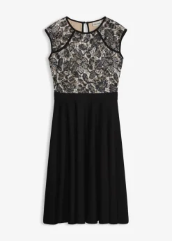 Vestido midi con encaje Mujer Vestidos|Novedades