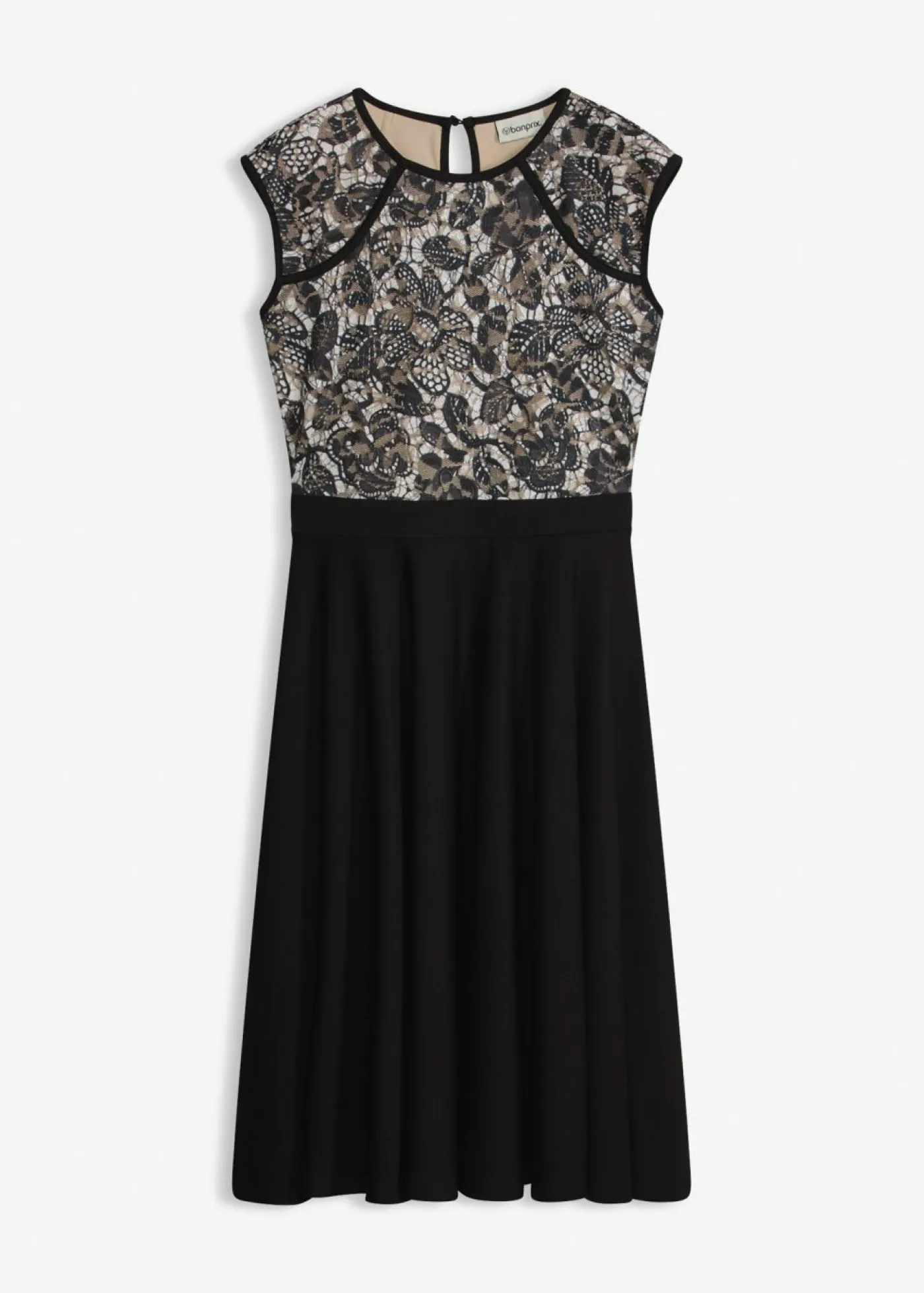 Vestido midi con encaje Mujer Vestidos|Novedades