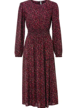 Vestido midi con estampado de flores Mujer Vestidos