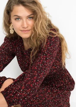 Vestido midi con estampado de flores Mujer Vestidos
