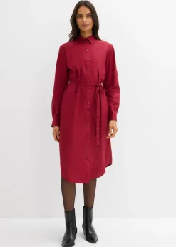 Clearance Vestido midi de algodón orgánico puro Mujer Esenciales|Vestidos