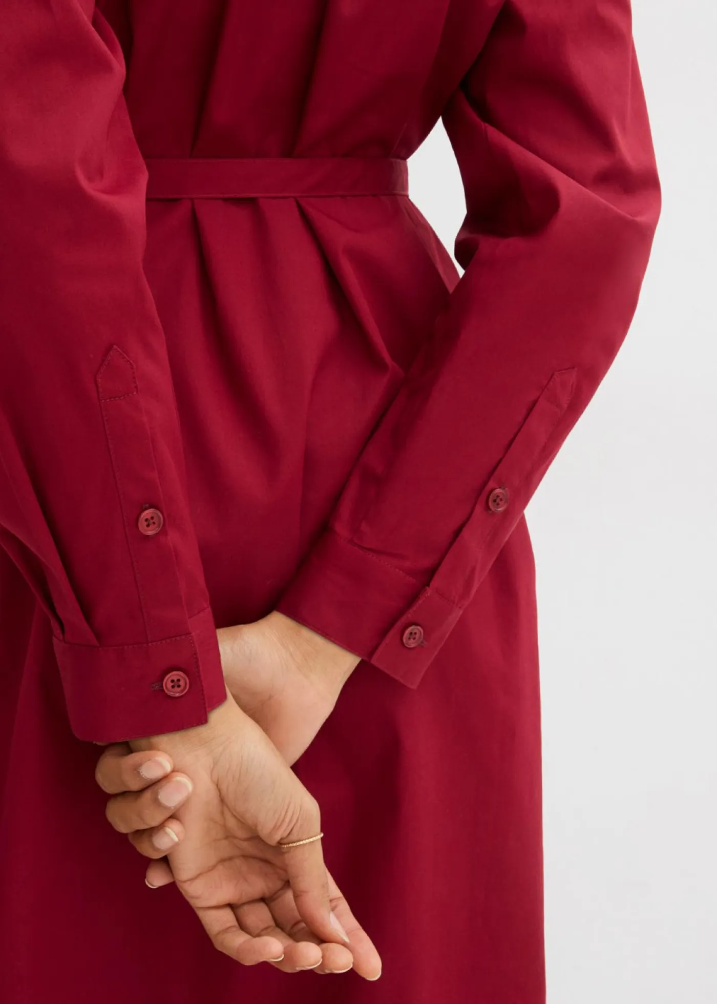 Clearance Vestido midi de algodón orgánico puro Mujer Esenciales|Vestidos