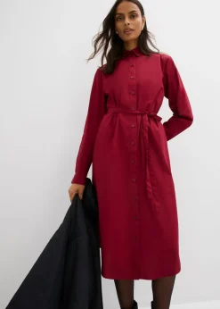 Clearance Vestido midi de algodón orgánico puro Mujer Esenciales|Vestidos
