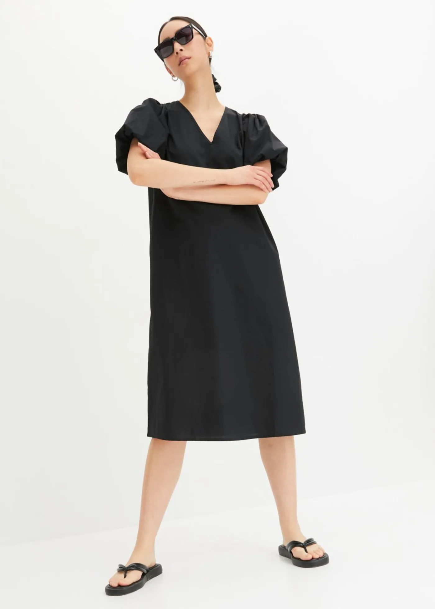 Best Vestido midi de algodón orgánico Mujer Vestidos