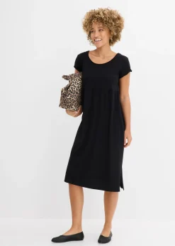 New Vestido midi de algodón orgánico puro Mujer Vestidos|Tallas Pequeñas