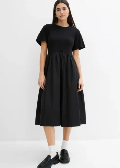 Sale Vestido midi de algodón puro Mujer Esenciales|Vestidos