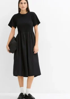 Sale Vestido midi de algodón puro Mujer Esenciales|Vestidos