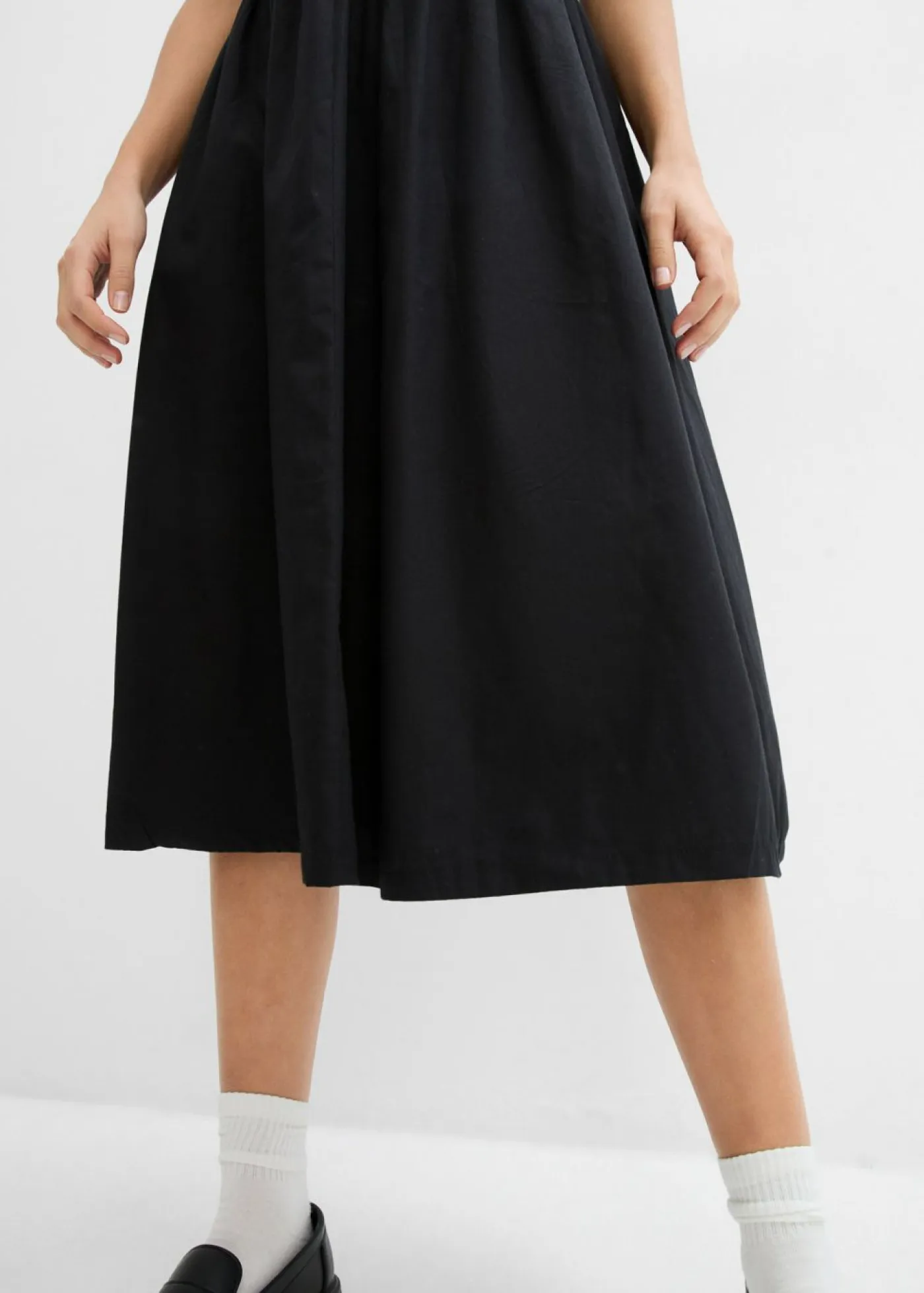 Sale Vestido midi de algodón puro Mujer Esenciales|Vestidos