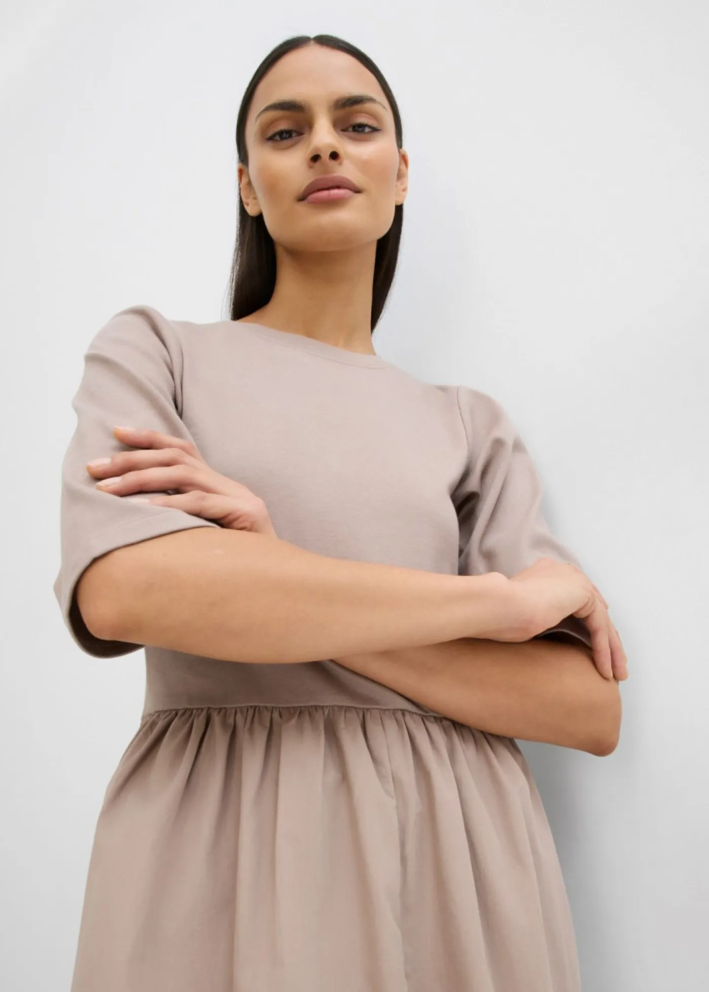 Discount Vestido midi de algodón puro Mujer Esenciales|Vestidos