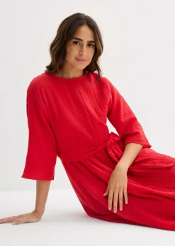 Clearance Vestido midi de algodón suave Mujer Vestidos