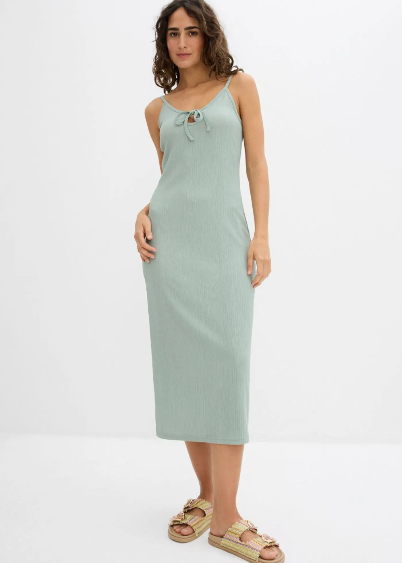 Discount Vestido midi de crepé ligero Mujer Vestidos