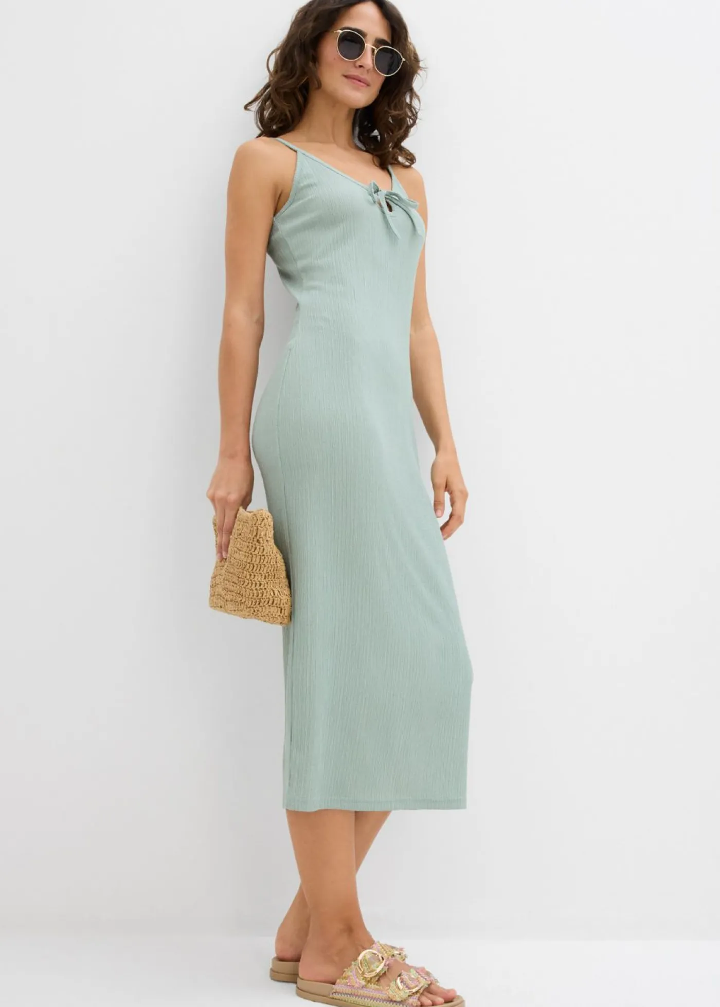 Discount Vestido midi de crepé ligero Mujer Vestidos