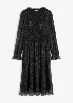 Best Vestido midi de malla Mujer Vestidos
