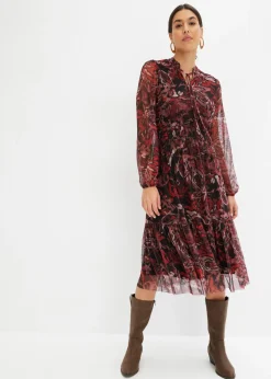 Hot Vestido midi de malla Mujer Vestidos
