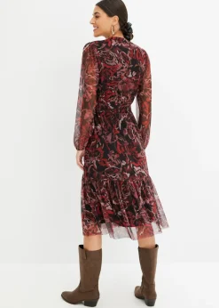 Hot Vestido midi de malla Mujer Vestidos