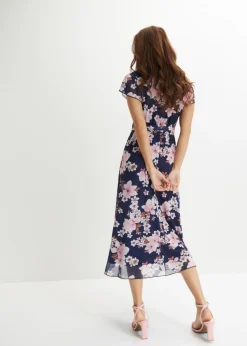 Best Vestido midi de malla estampado Mujer Vestidos