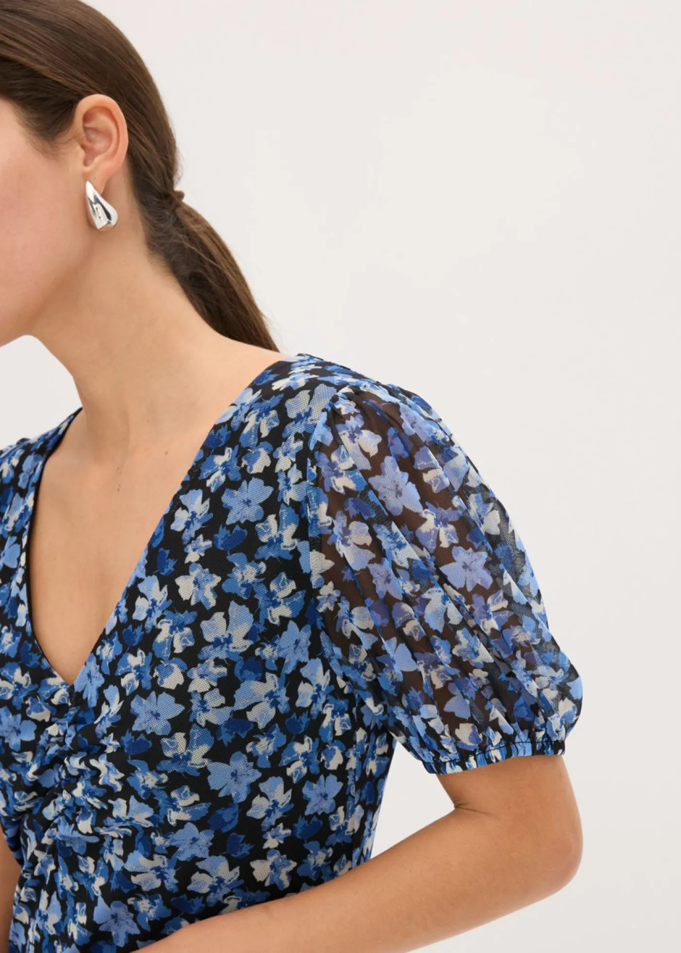 Discount Vestido midi de malla estampado Mujer Vestidos|Tallas Pequeñas