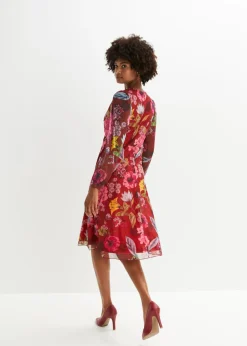 Vestido midi de malla ligera Mujer Vestidos