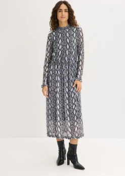 Best Vestido midi de malla suave Mujer Vestidos