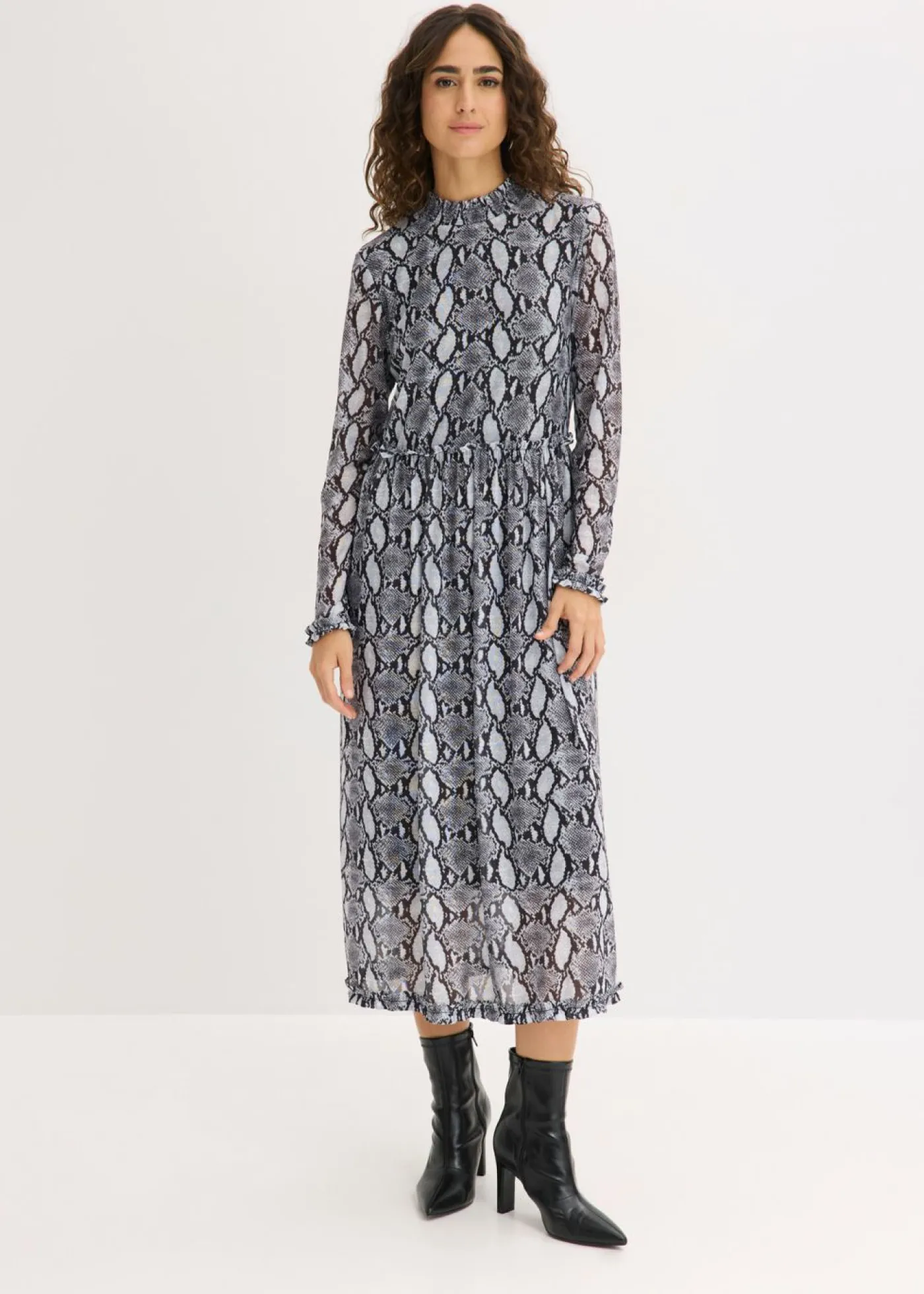 Best Vestido midi de malla suave Mujer Vestidos