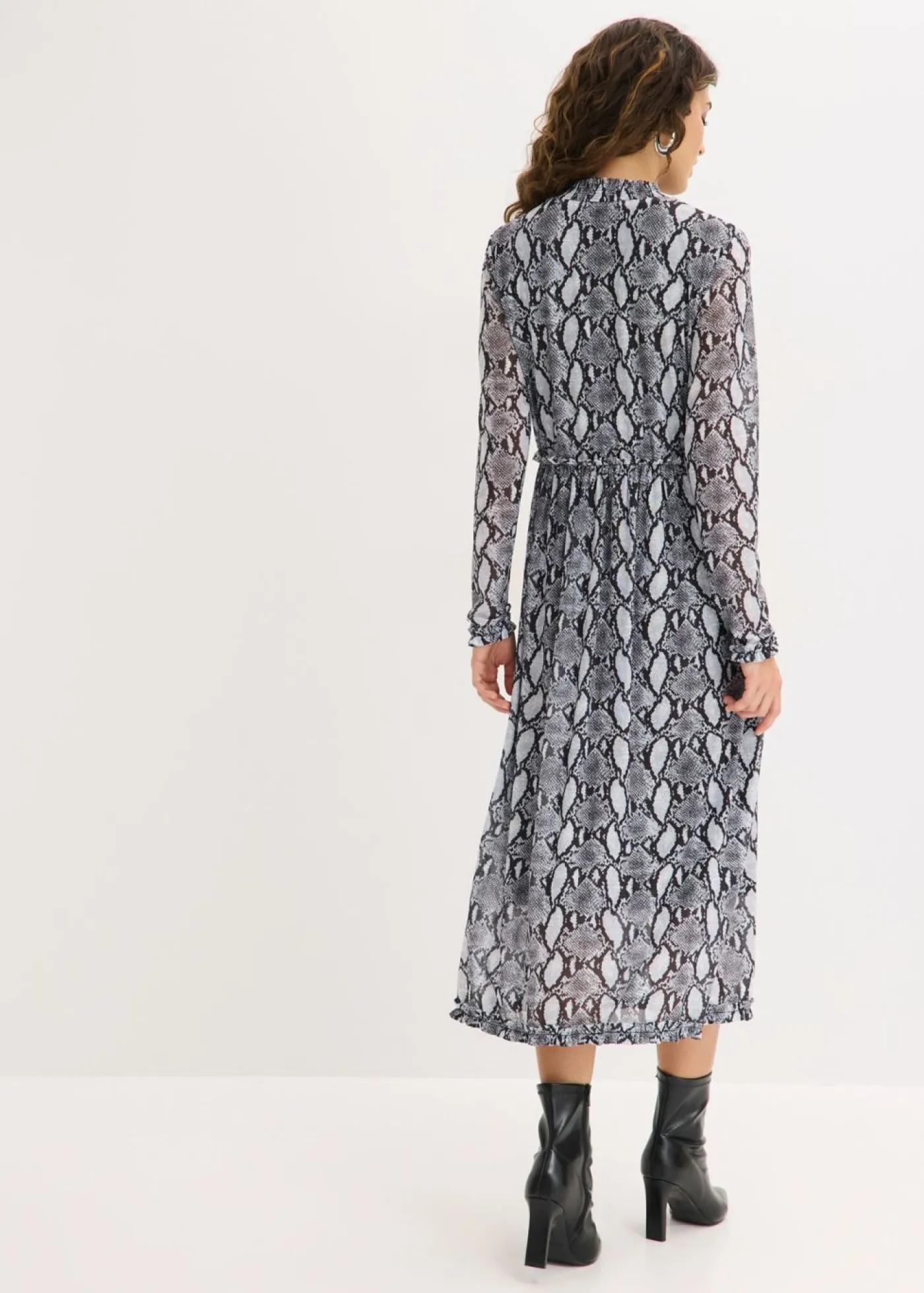 Best Vestido midi de malla suave Mujer Vestidos
