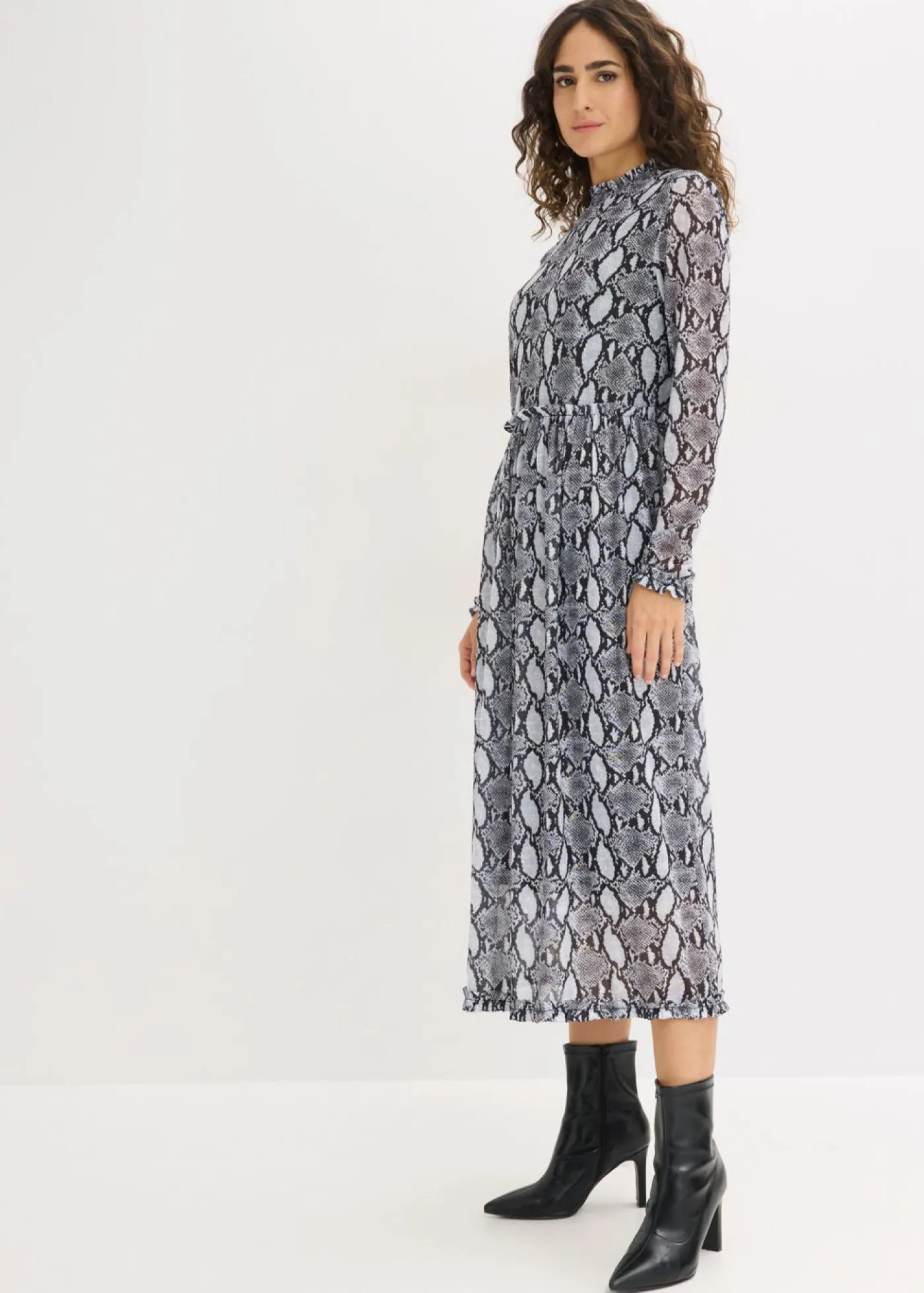 Best Vestido midi de malla suave Mujer Vestidos