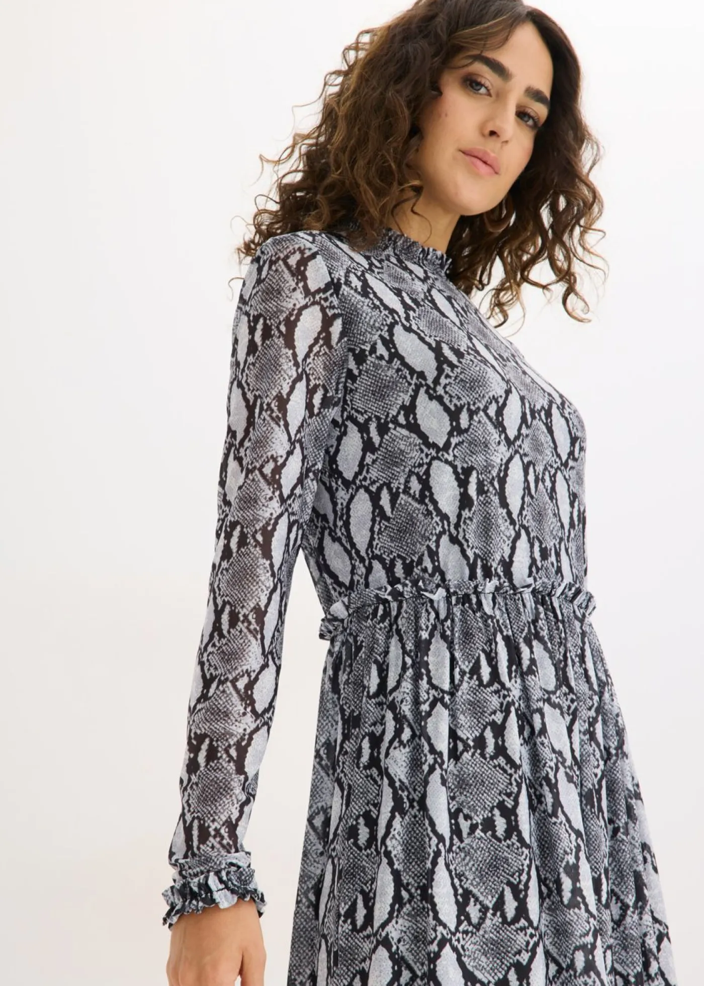 Best Vestido midi de malla suave Mujer Vestidos