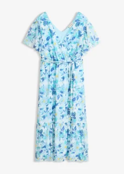 Vestido midi de malla suave Mujer Vestidos|Novedades