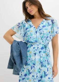 Vestido midi de malla suave Mujer Vestidos|Novedades