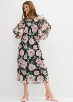 Clearance Vestido midi de malla suave Mujer Vestidos|Novedades