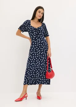 Sale Vestido midi de mezcla de viscosa Mujer Vestidos|Novedades