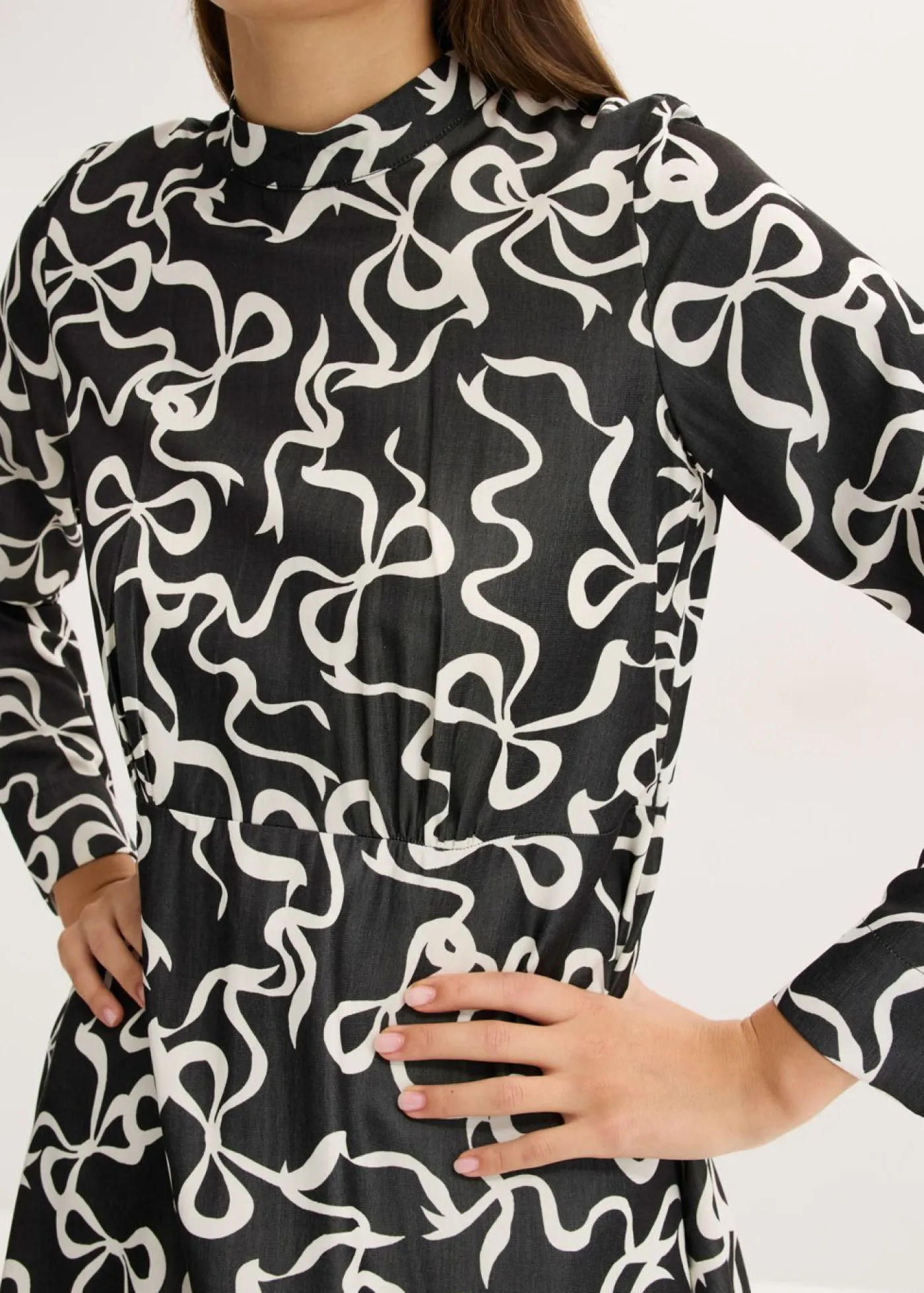 Best Vestido midi de mezcla de viscosa fluida Mujer Vestidos