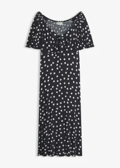 Online Vestido midi de mezcla de viscosa Mujer Vestidos|Novedades
