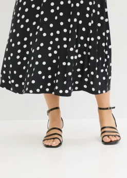 Online Vestido midi de mezcla de viscosa Mujer Vestidos|Novedades