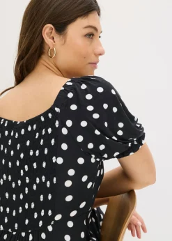 Online Vestido midi de mezcla de viscosa Mujer Vestidos|Novedades