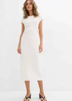Discount Vestido midi de mezcla de viscosa suave Mujer Esenciales|Vestidos