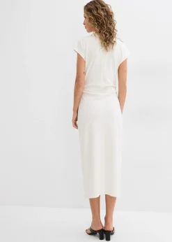 Discount Vestido midi de mezcla de viscosa suave Mujer Esenciales|Vestidos