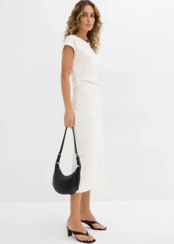 Discount Vestido midi de mezcla de viscosa suave Mujer Esenciales|Vestidos