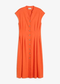 Discount Vestido midi de mezcla de lino ligero Mujer Vestidos