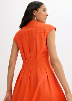 Discount Vestido midi de mezcla de lino ligero Mujer Vestidos