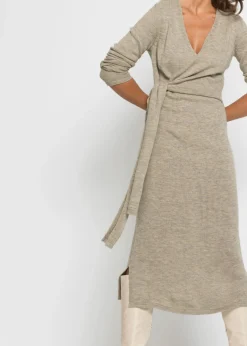 Vestido midi de punto Mujer Vestidos|Ropa De Punto