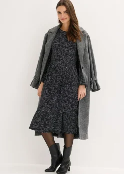 Hot Vestido midi de punto de mezcla de viscosa Mujer Vestidos