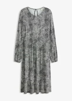 Hot Vestido midi de punto de mezcla de viscosa Mujer Vestidos
