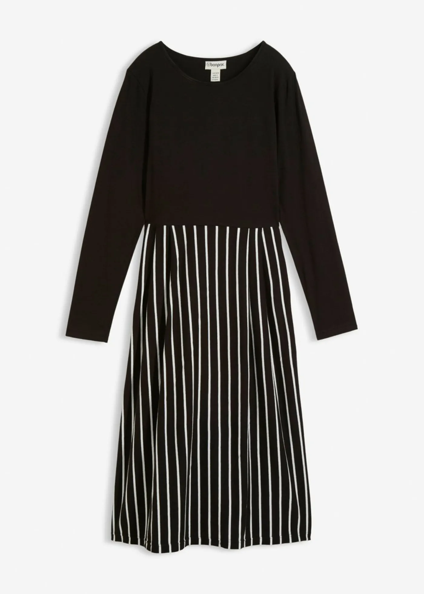 Clearance Vestido midi de punto de algodón Mujer Vestidos|Tallas Pequeñas