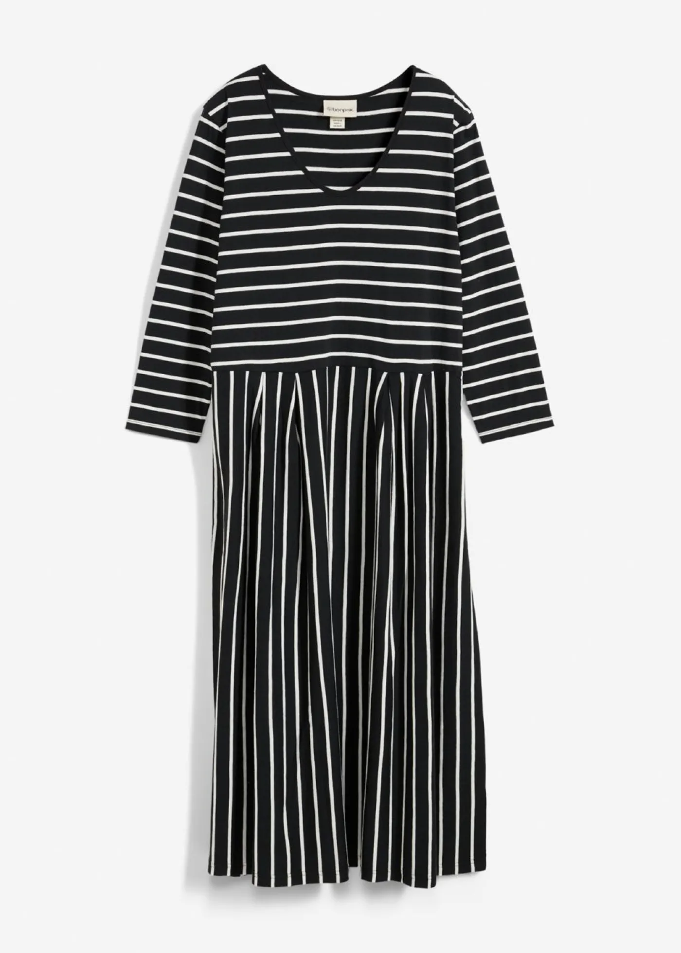 Clearance Vestido midi de punto de algodón Mujer Vestidos