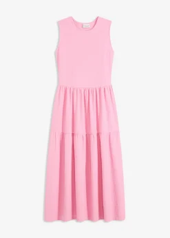 Hot Vestido midi de punto estructurado con escote en la espalda Mujer Vestidos