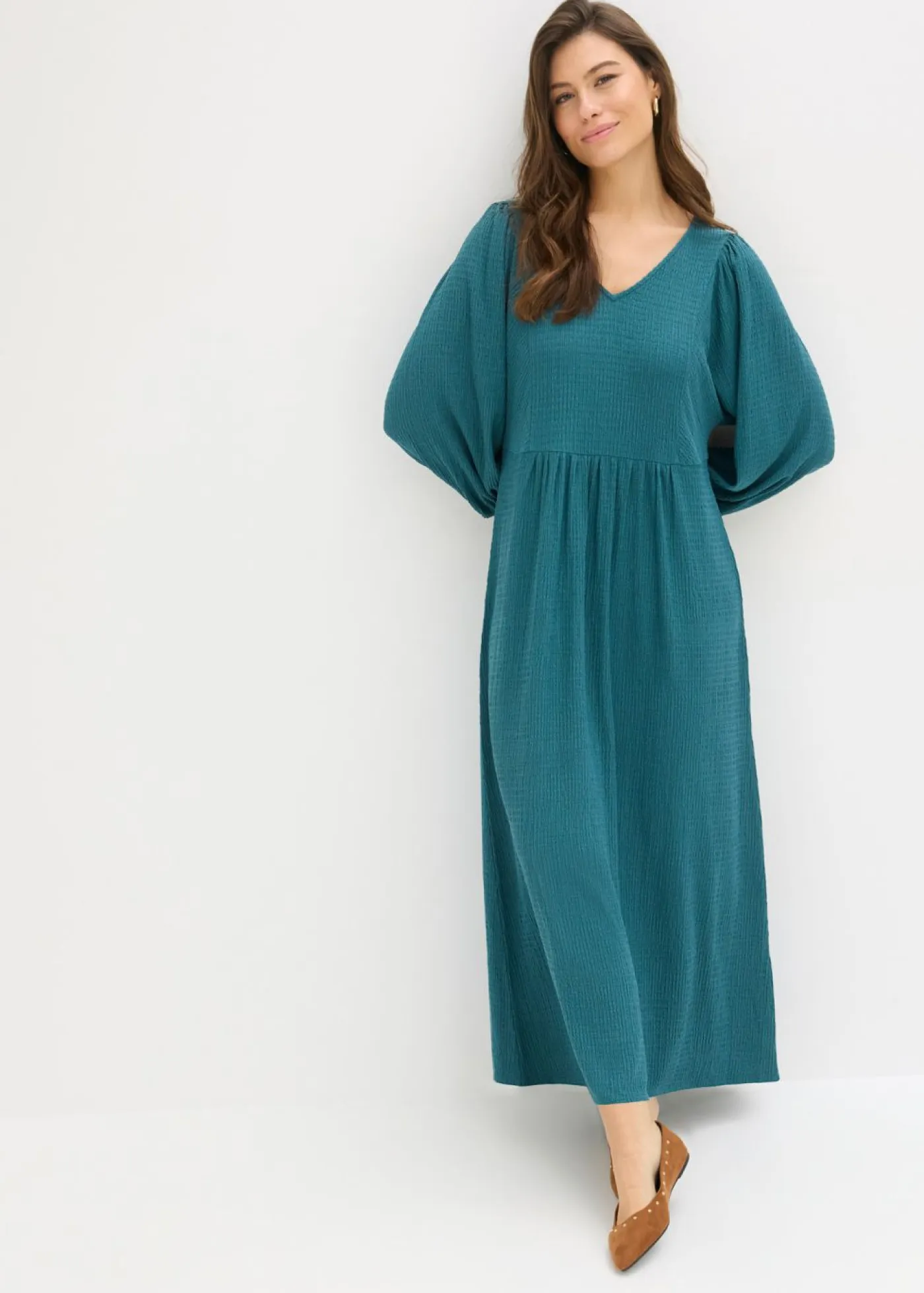 Discount Vestido midi de punto estructurado Mujer Vestidos|Novedades