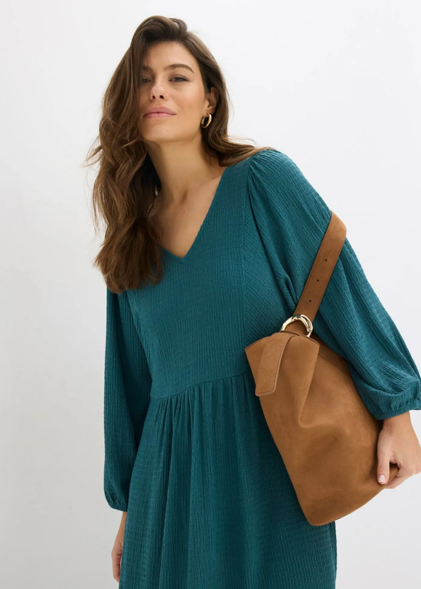 Discount Vestido midi de punto estructurado Mujer Vestidos|Novedades