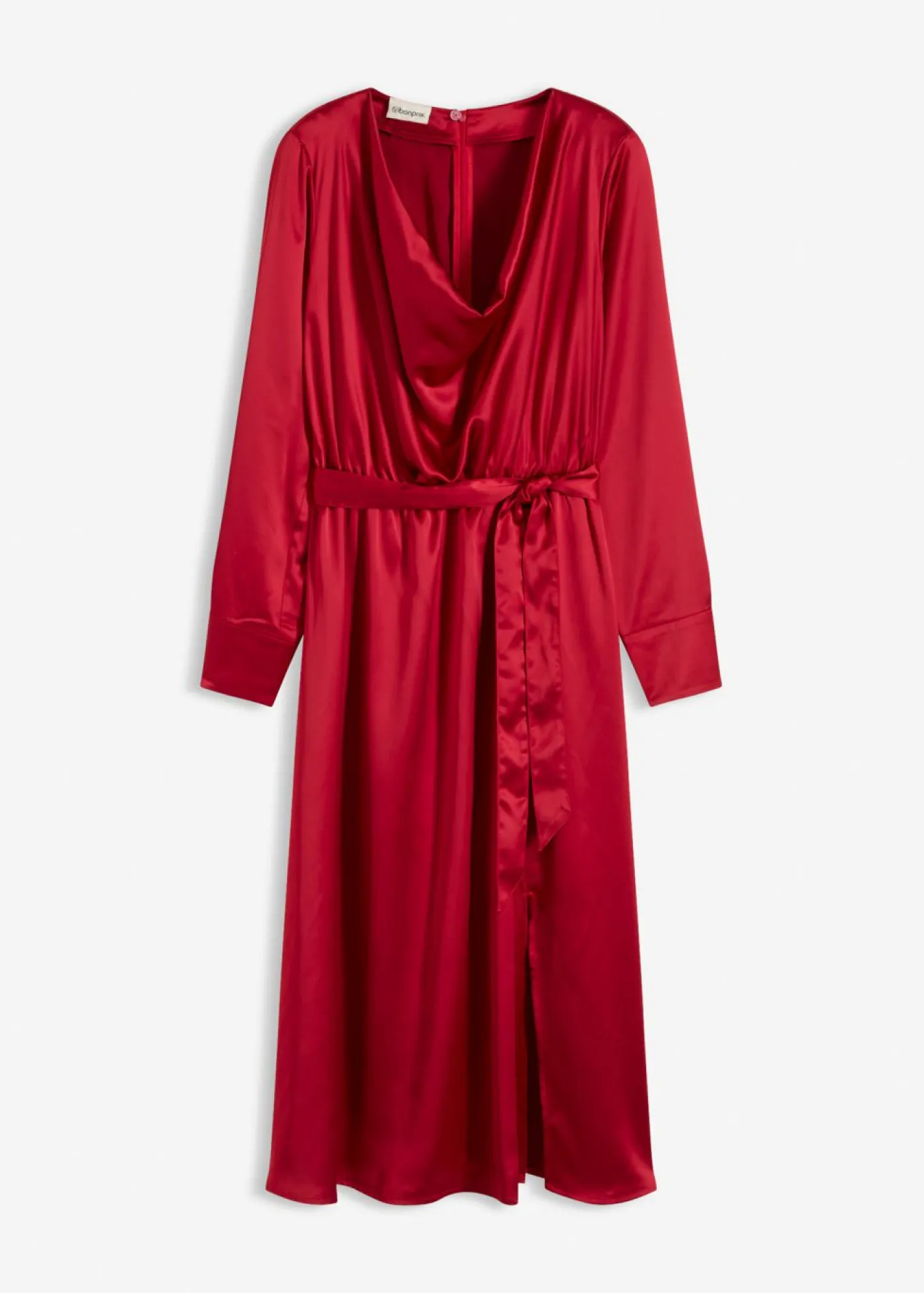 Outlet Vestido midi de satén brillante Mujer Vestidos