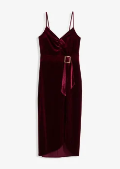 Sale Vestido midi de terciopelo suave y tirantes finos Mujer Vestidos